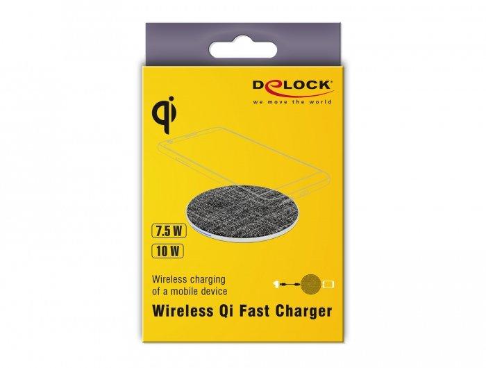 DeLock  65919 Ladegerät für Mobilgeräte Universal Schwarz, Grau USB Kabelloses Aufladen Schnellladung Indoor 