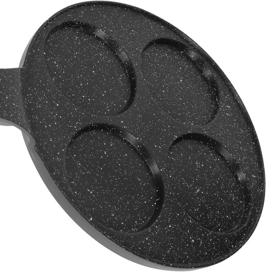 Cheffinger Poêle à Pancake pour 4 Revêtu en Marbre  