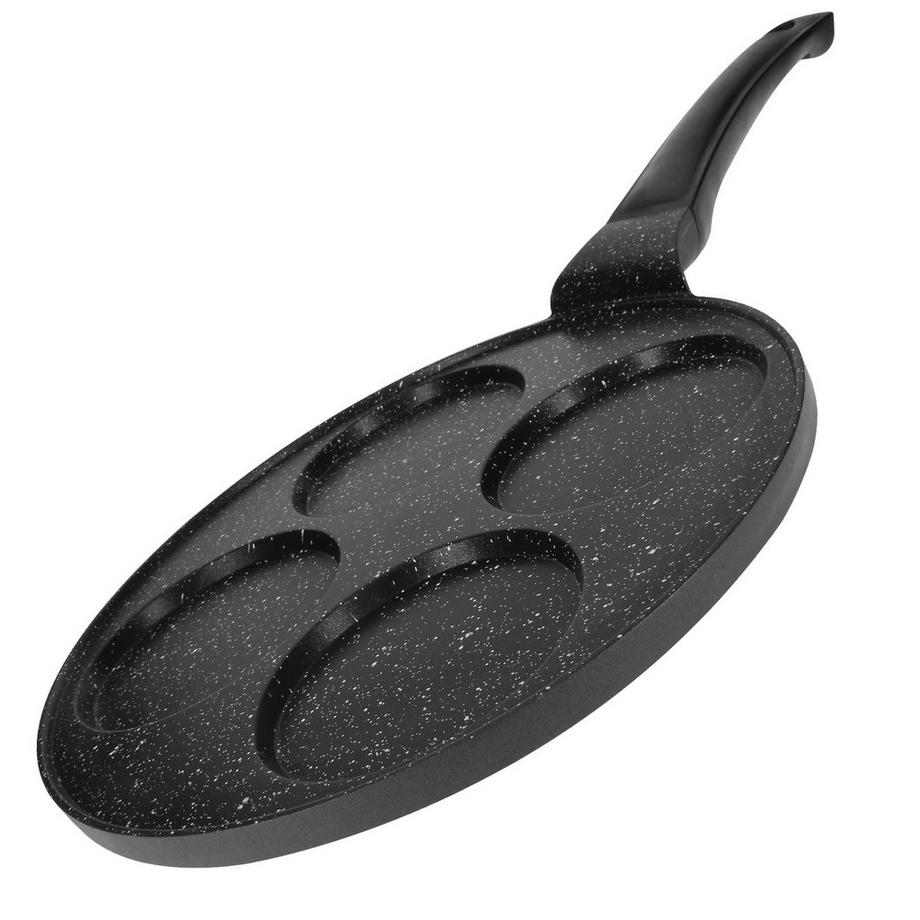 Poêle à Pancake pour 4 Revêtu en Marbre