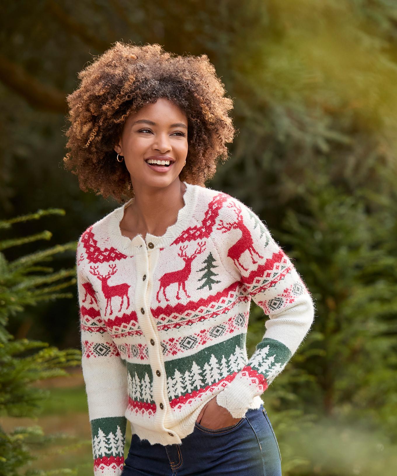 Joe Browns  Fair-Isle-Strickjacke mit Wellenmuster 