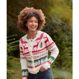 Joe Browns  Gilet Tricot Fair Isle Festonné 