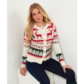 Joe Browns  Gilet Tricot Fair Isle Festonné 