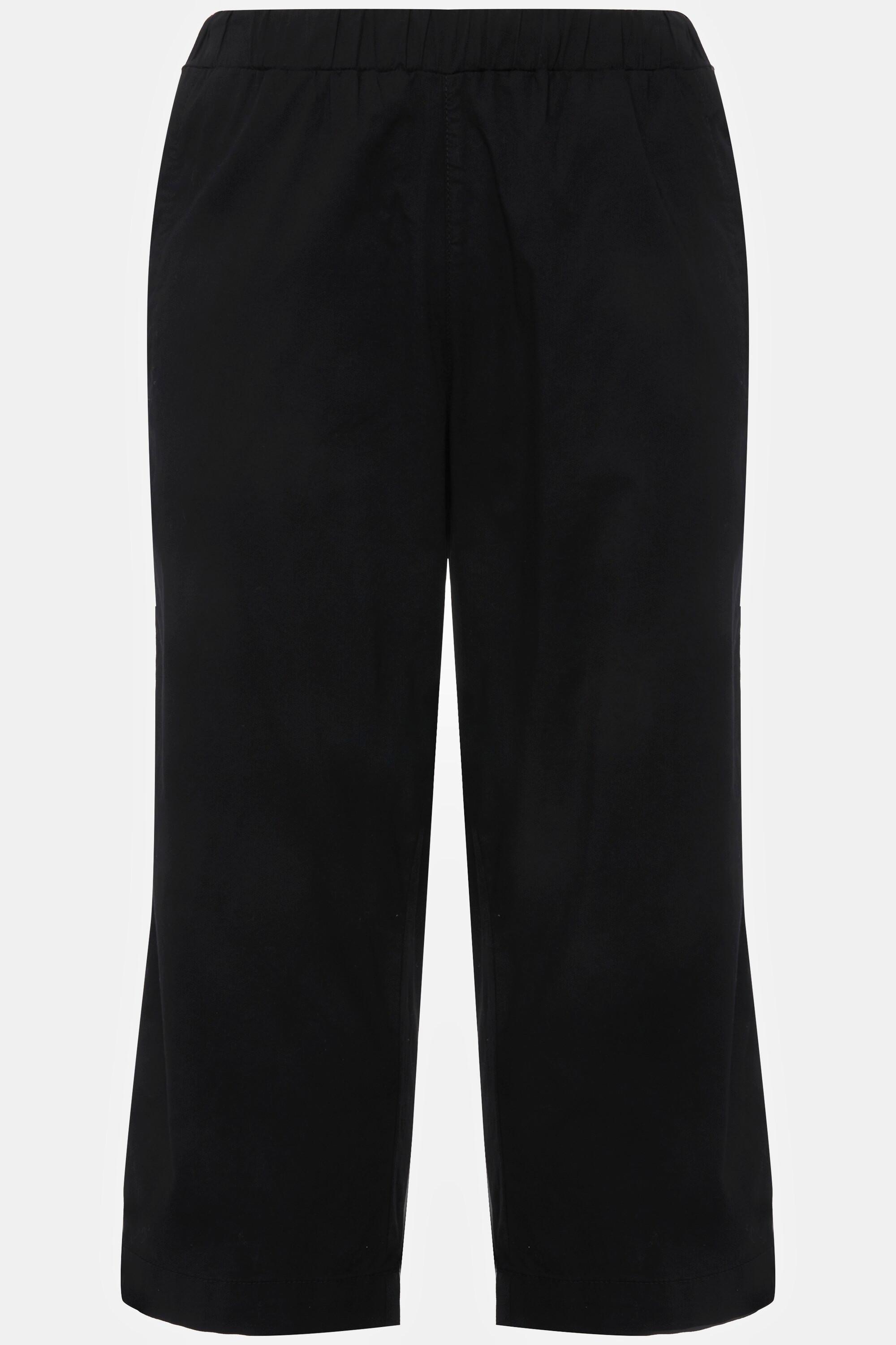 Ulla Popken  Pantalon 7/8 Ruby avec genoux préformés, jambes droites et taille élastique 