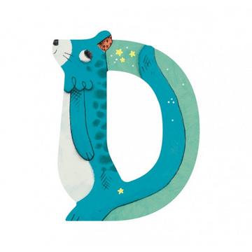 Holzbuchstabe D blau L'alphabet, Moulin Roty