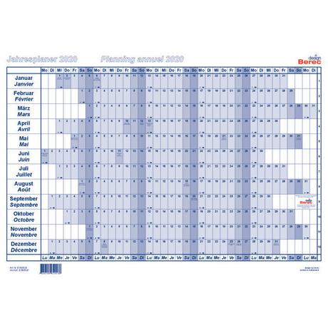 Berec BEREC Papierjahresplan A5 B 5605/22 2022, blau  