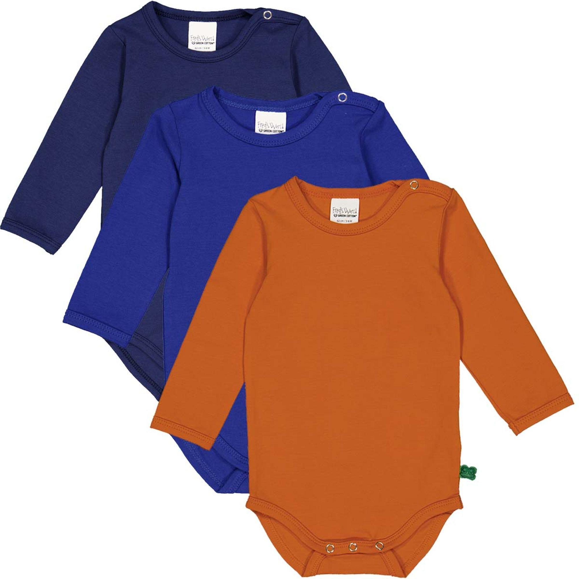 Fred`s World by Green Cotton  Langarmbody 3er-Pack 