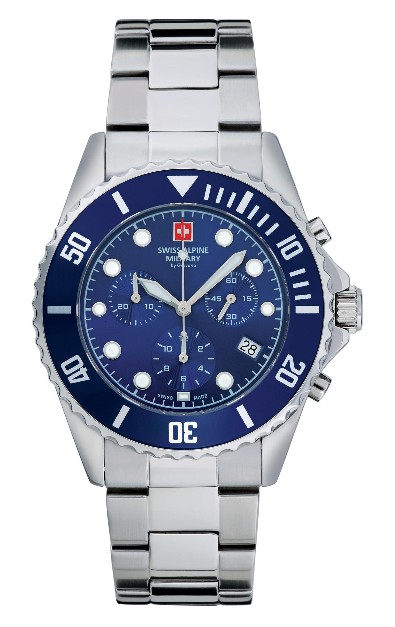 SWISS ALPINE MILITARY  Kollektion MASTER DIVER CHRONO – Quarzuhr aus Schweizer Produktion 