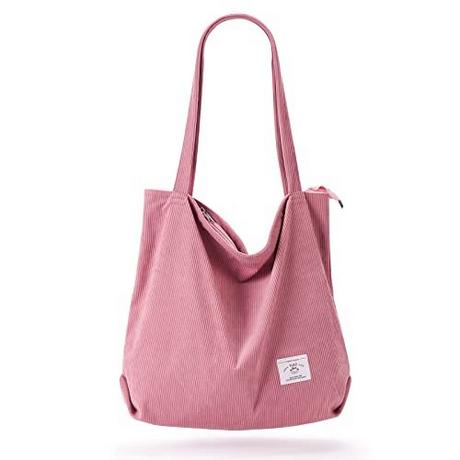 Only-bags.store  Kordel Tasche Umhängetasche mit Reißverschluss, große Shopper Tasche Tragetasche Handtasche 