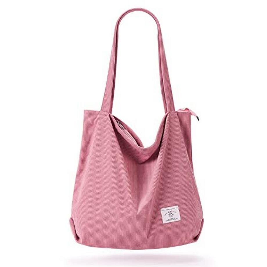 Only-bags.store Sac Bandoulière Cordon Fermeture Éclair Grand Sac Shopping Fourre-tout Sac à Main  