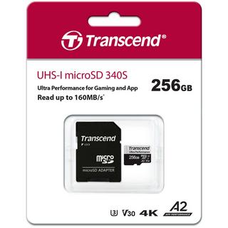 Transcend  microSDXC 340S 256 GB U3 A2 V30 (R160/W125) 