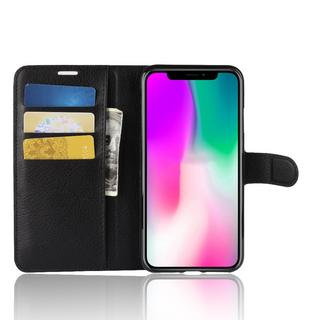 Cover-Discount  iPhone XR - Leder Hülle mit Kartenfach Schwarz 