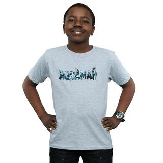 DC COMICS  Tshirt AQUAMAN TEXT LOGO 