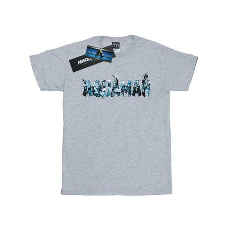 DC COMICS  Aquaman Text Logo TShirt 