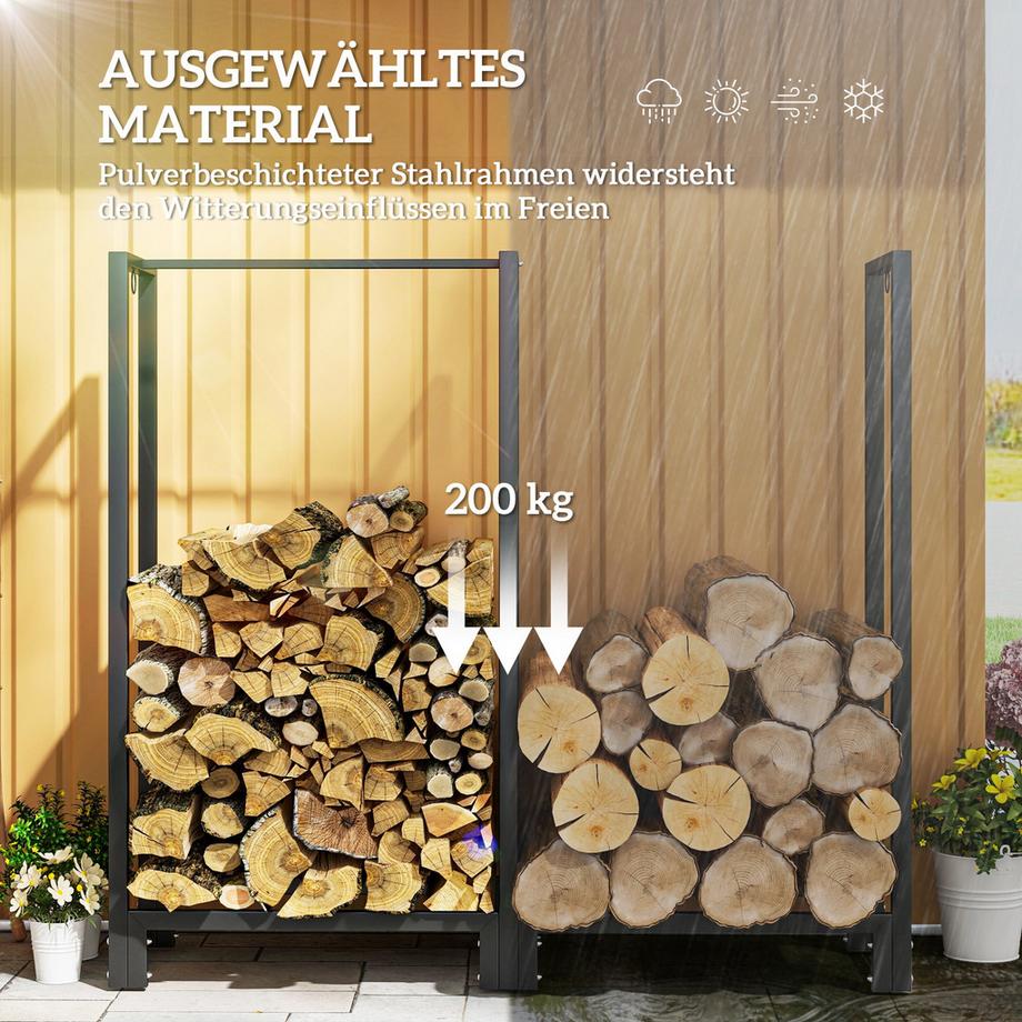 Outsunny  Support à bois de chauffage 