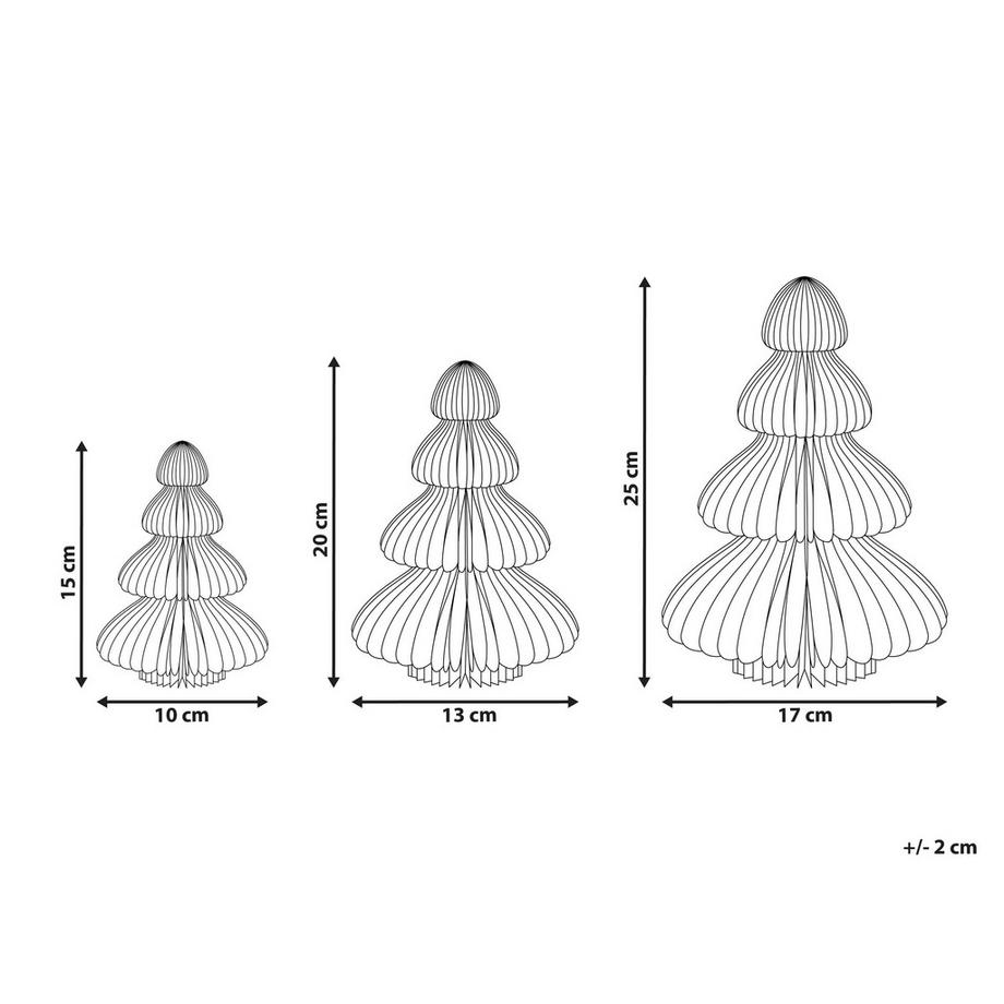 Beliani Set di 3 figure en Carta Moderno NILGIRI  