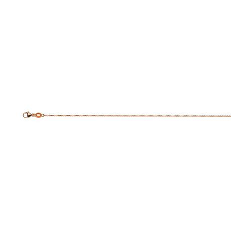 MUAU Schmuck  Collier rond forçat or rose 750, 1.2mm, 38cm 