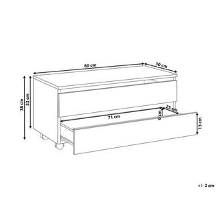 Beliani Armadietto da bagno en Pannello di particelle a media densità (MDP) Scandinavo TERESINA  