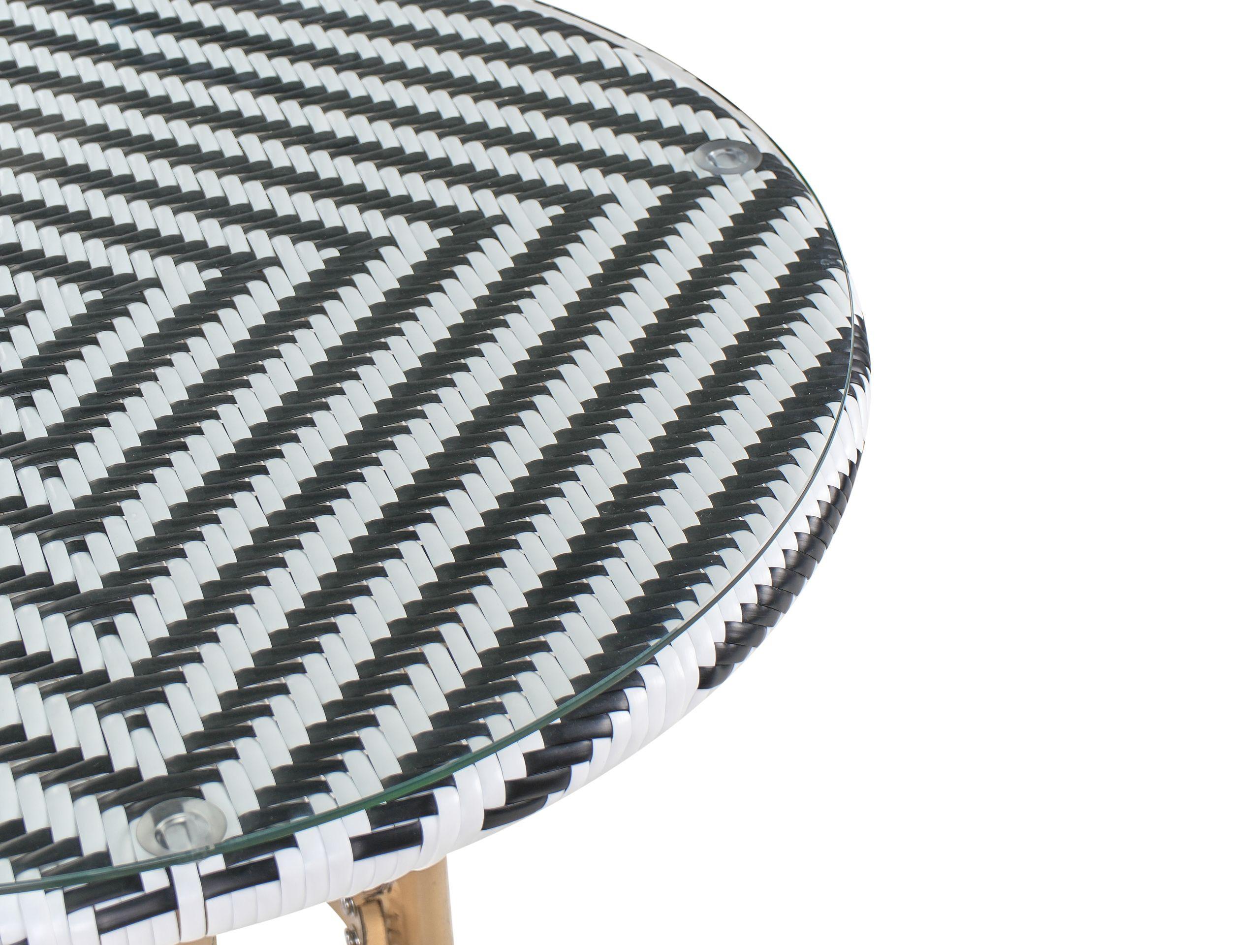 Beliani Outdoor Bistrotisch aus PE Rattan Boho RIFREDDO  