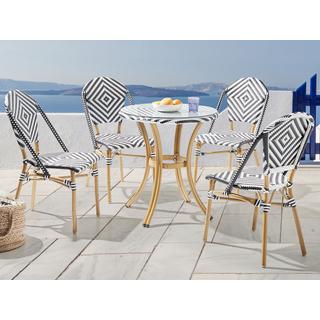Beliani Outdoor Bistrotisch aus PE Rattan Boho RIFREDDO  