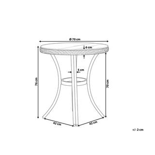 Beliani Outdoor Bistrotisch aus PE Rattan Boho RIFREDDO  