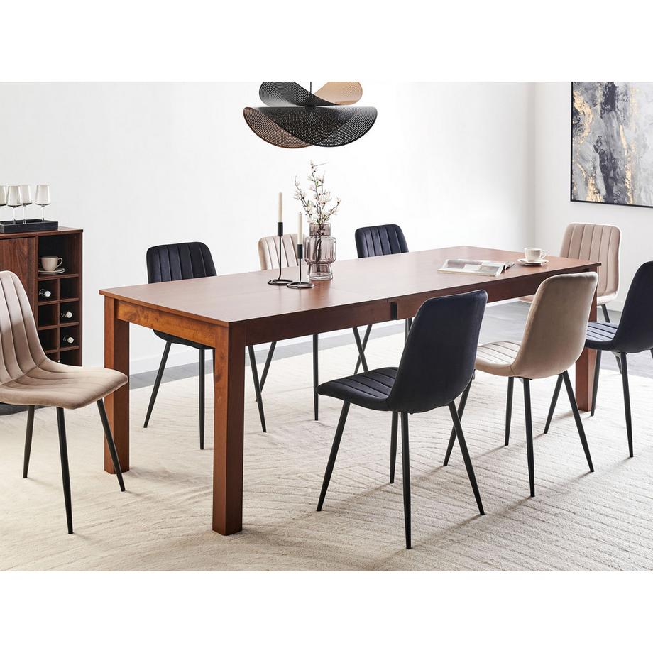 Beliani Ausziehbarer Esstisch aus MDF-Platte Klassisch MADURA  