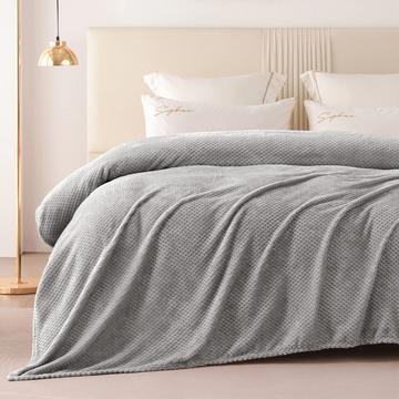 Kuscheldecke Superweiche und warme Fleecedecke für Sofa, Couch und Bett mit Waffelmuster, kuschelige & gemütliche Decke