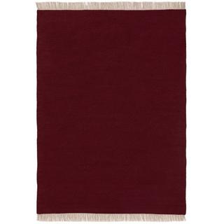 Benuta Tapis de laine Liv Rouge foncé  