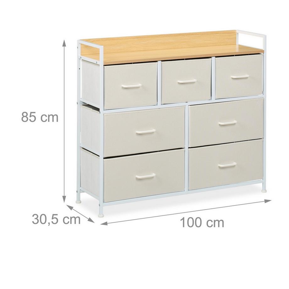 Northix Bureau à 7 compartiments  