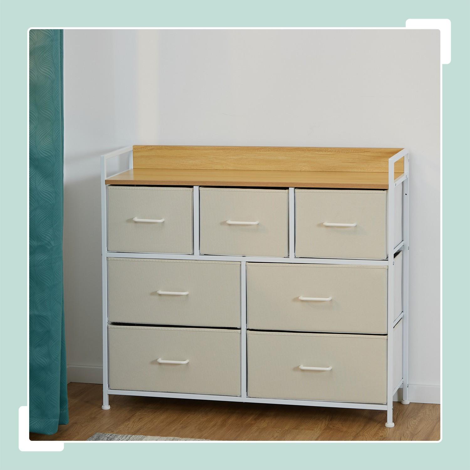 Northix Sekretär mit 7 Fächern  