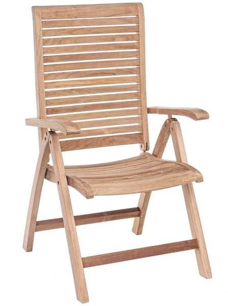 mutoni Chaise pliante de jardin en bois Maryland  