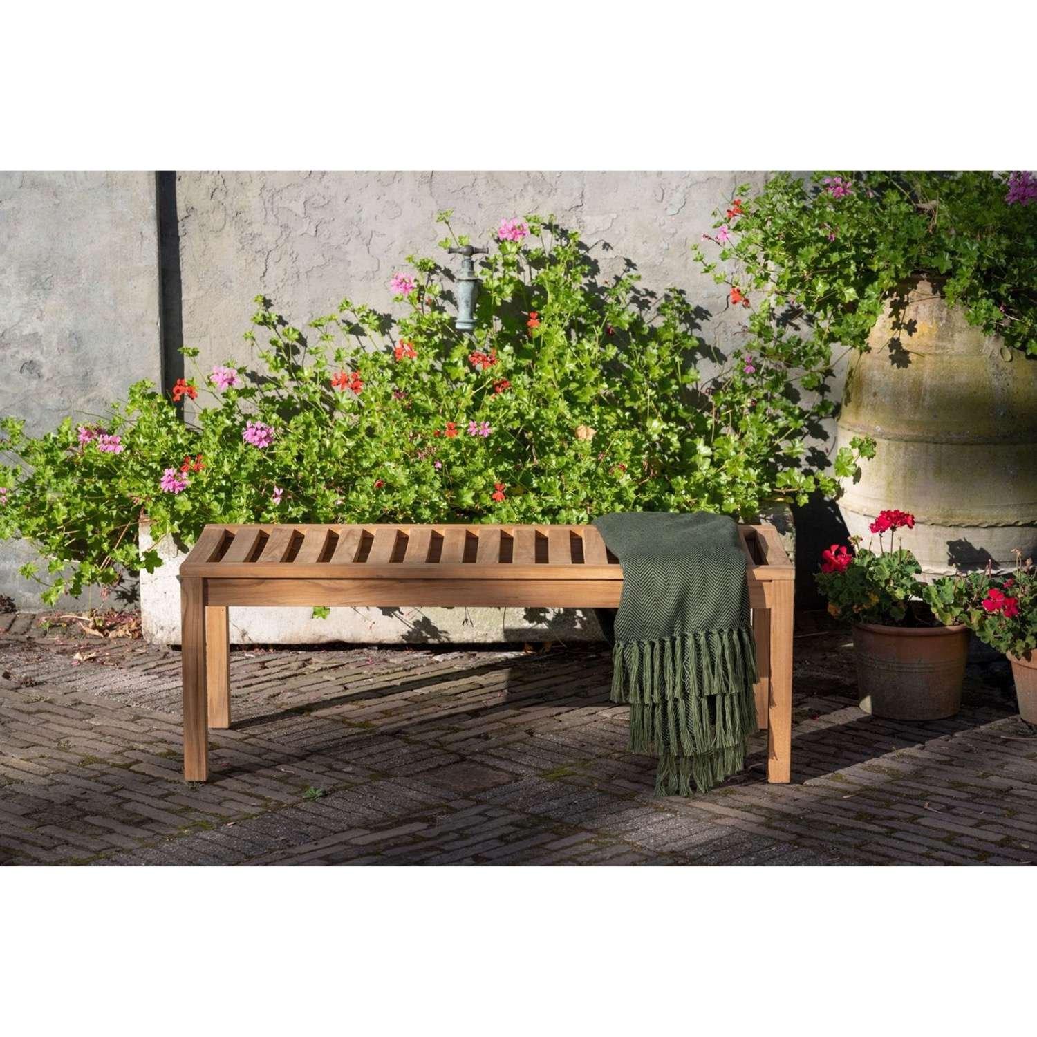 mutoni Panca da giardino Comfort 2 posti in teak naturale 120  