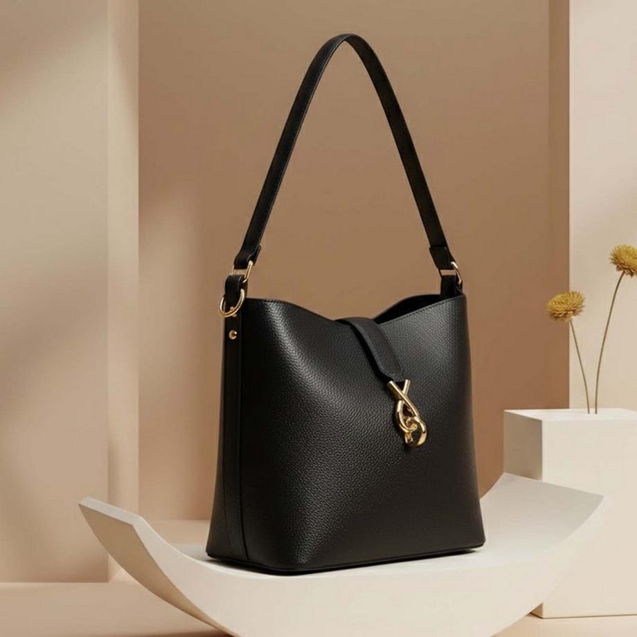 Gallantry Genarbte Schultertasche  