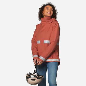 Veste de pluie vélo ville femme - visibilité de nuit polyester