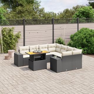 VidaXL Ensemble de canapés de jardin rotin synthétique  