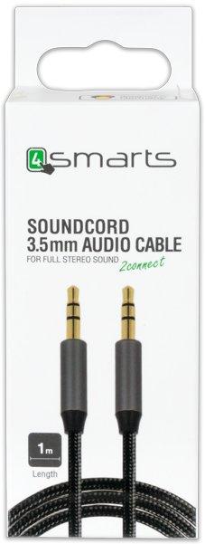 4smarts  4smarts 4S468587 câble audio 1 m 3,5mm Noir 