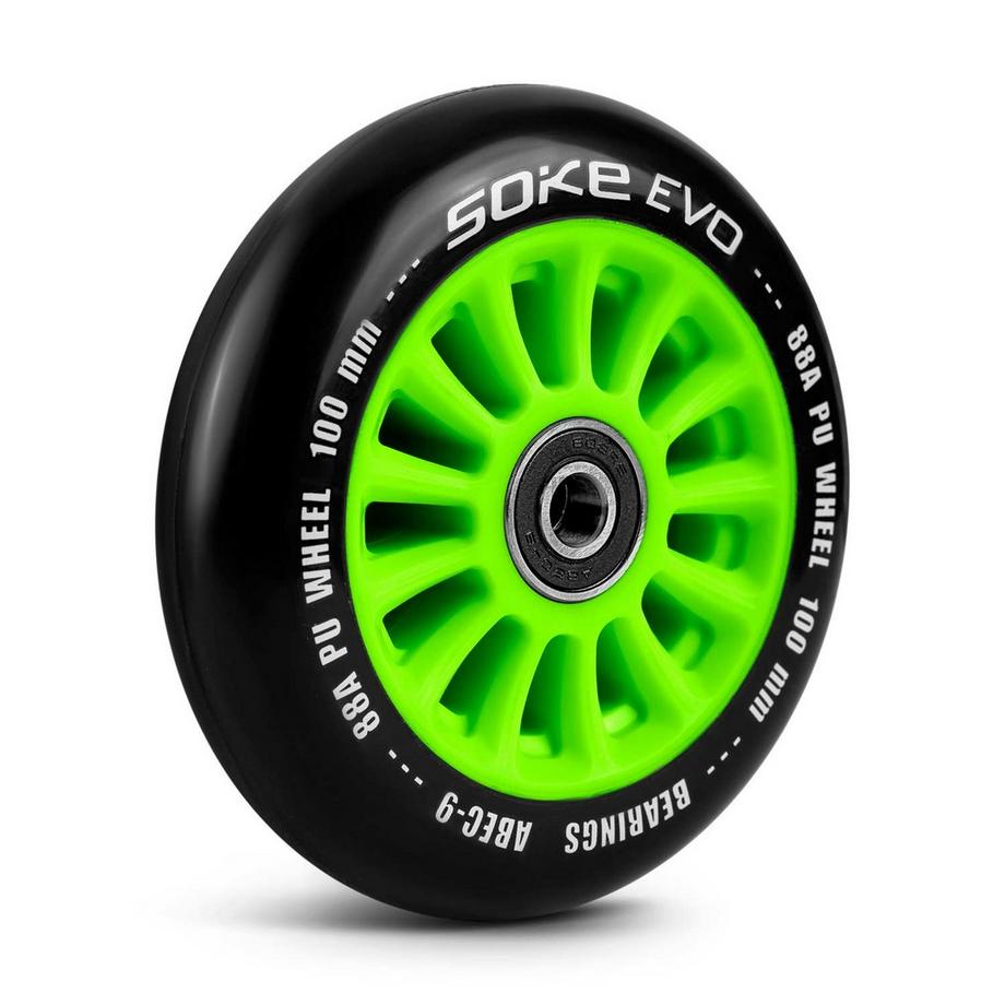 B2X  Roues vertes pour scooter 100 mm, pack de 2 