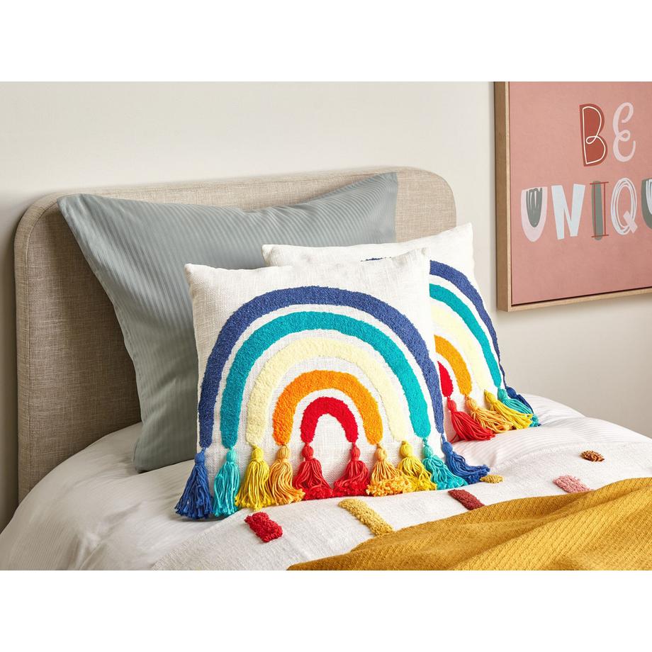 Beliani Coussin en Coton Rétro DORSTENIA  