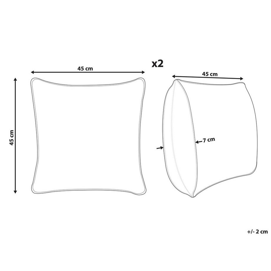 Beliani Coussin en Coton Rétro DORSTENIA  