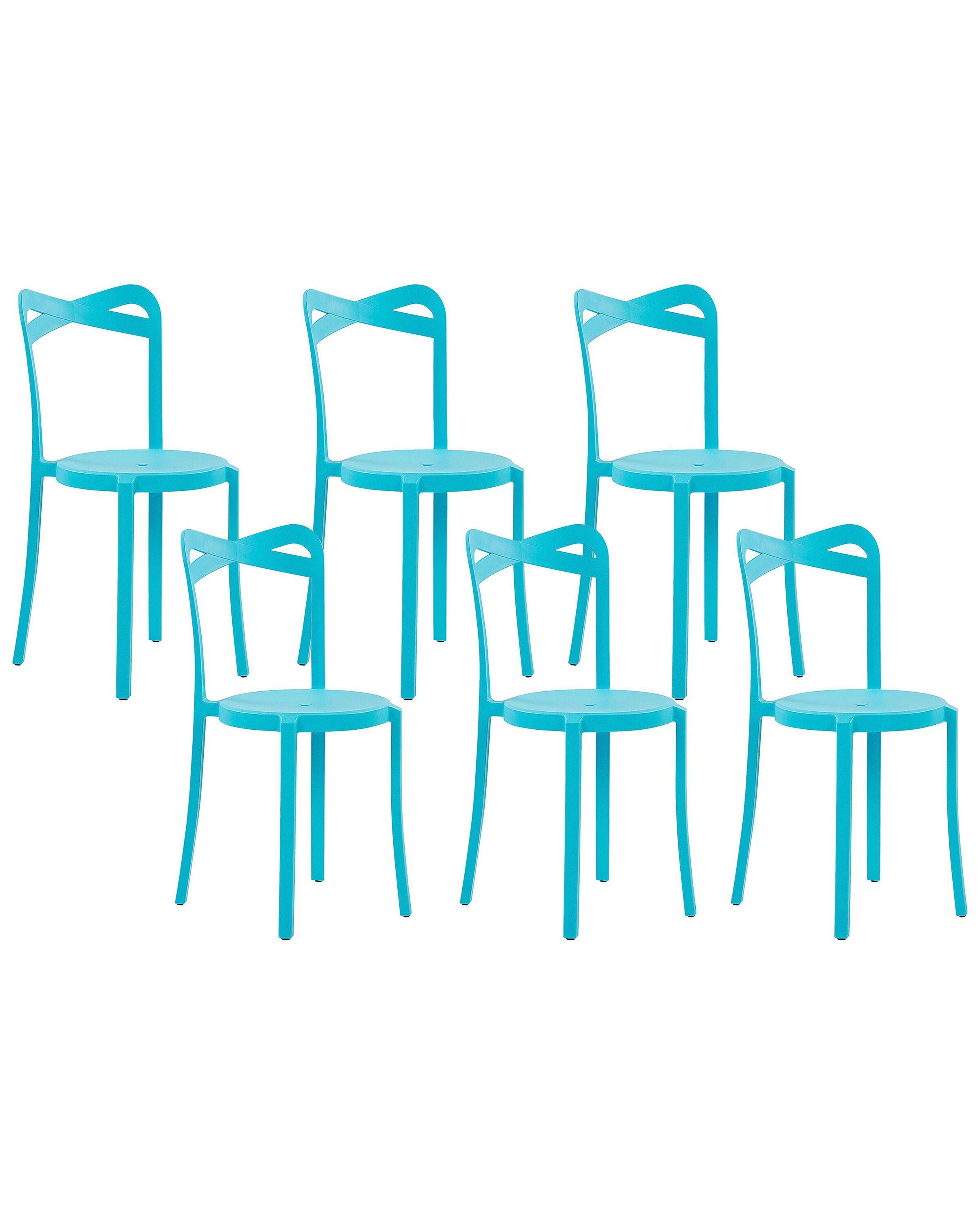 Beliani Lot de 6 chaises en Matière synthétique Moderne CAMOGLI  