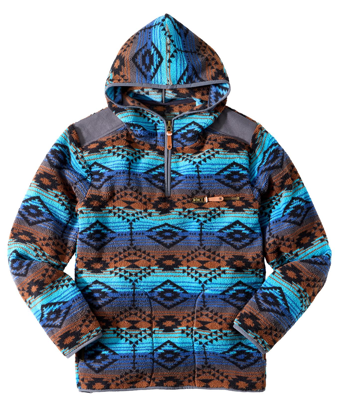 Joe Browns Felpa con Cappuccio in Pile Motivo Azteco Cerniera  