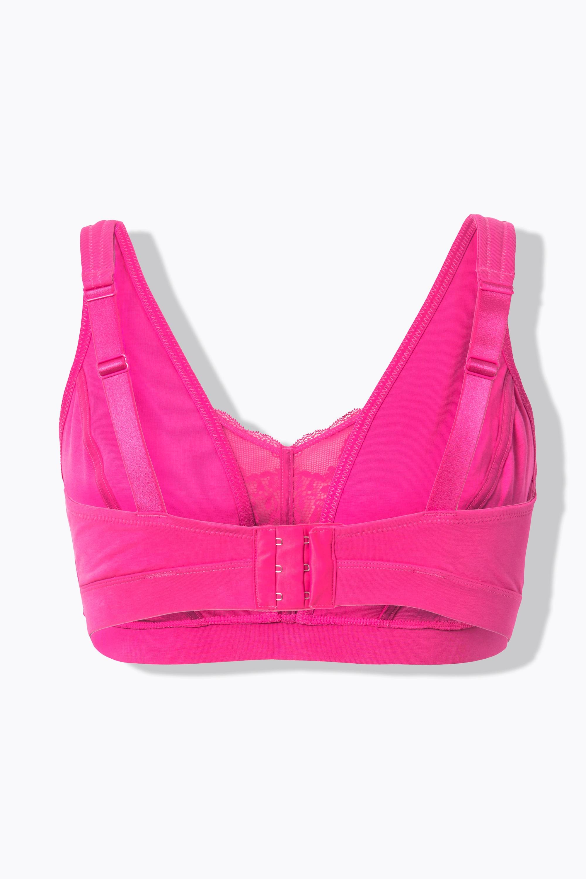 Ulla Popken  Bralette, Spitzeneinsatz, ohne Bügel, Cup C - E 