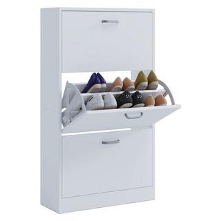 VCM Holz Regal Kipper Schuhregal Schuhschrank Schuhkipper 3 Klappen Sipos L  