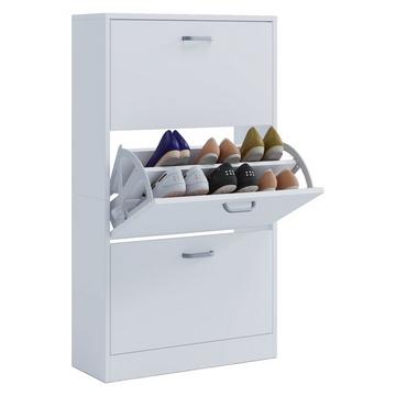 Holz Regal Kipper Schuhregal Schuhschrank Schuhkipper 3 Klappen Sipos L