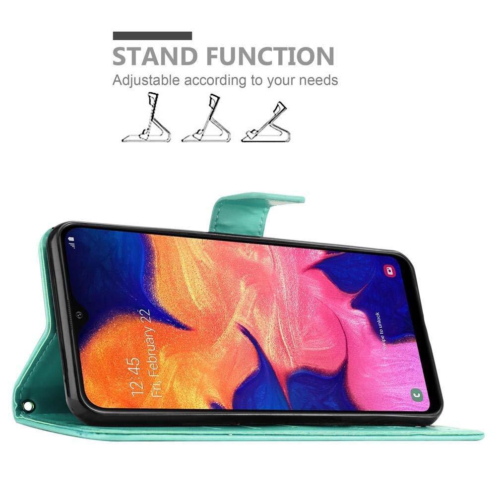 Cadorabo  Housse compatible avec Samsung Galaxy A10 / M10 - Coque de protection au design floral avec fermeture magnétique, fonction de support et emplacements pour cartes 