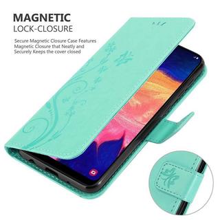 Cadorabo  Housse compatible avec Samsung Galaxy A10 / M10 - Coque de protection au design floral avec fermeture magnétique, fonction de support et emplacements pour cartes 