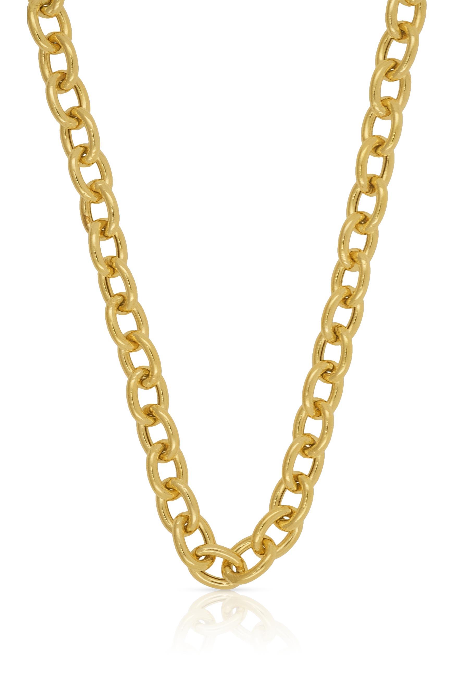 MUAU Schmuck  Collier Rundanker Gelbgold 750, 6.4mm, 50cm 