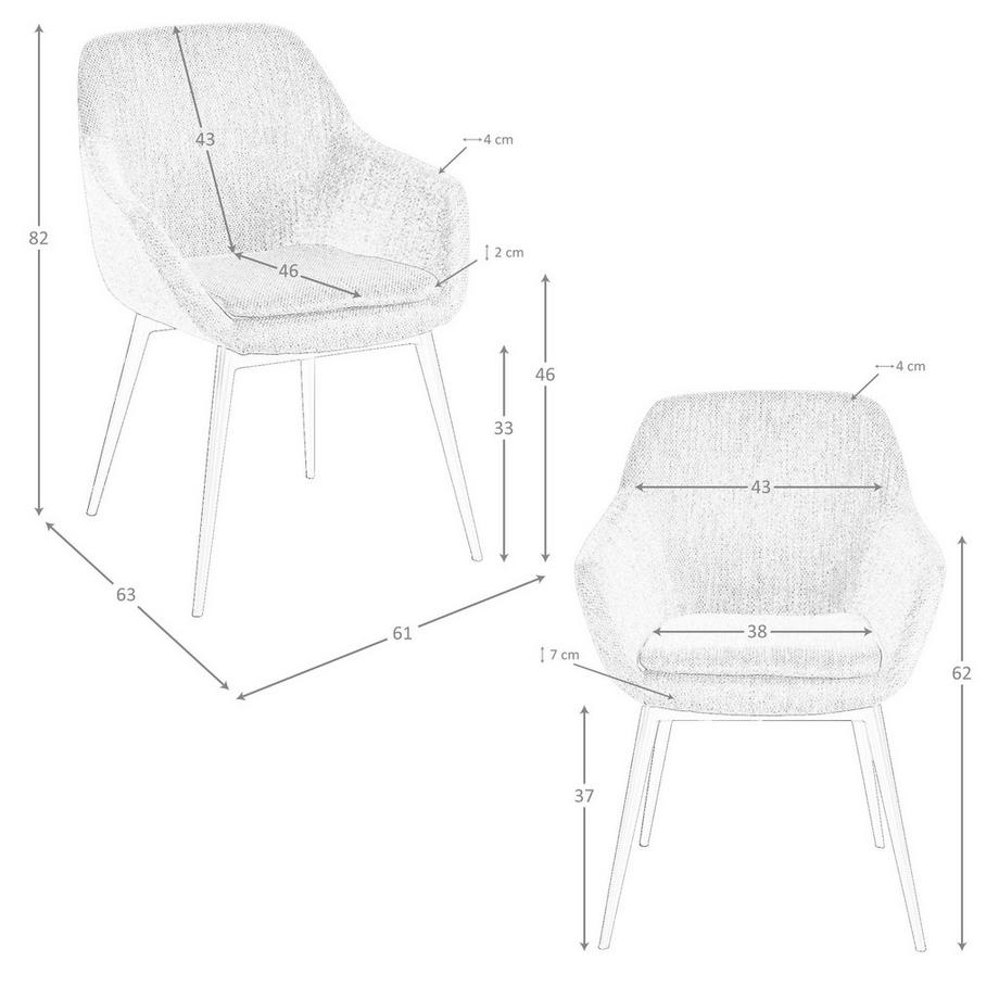 ANGEL CERDA Chaise en tissu marbré  