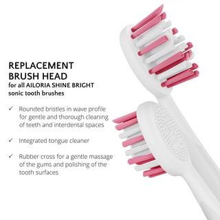 AILORIA SHINE BRIGHT Set di 12 testine di ricambio per spazzole Extra Clean  