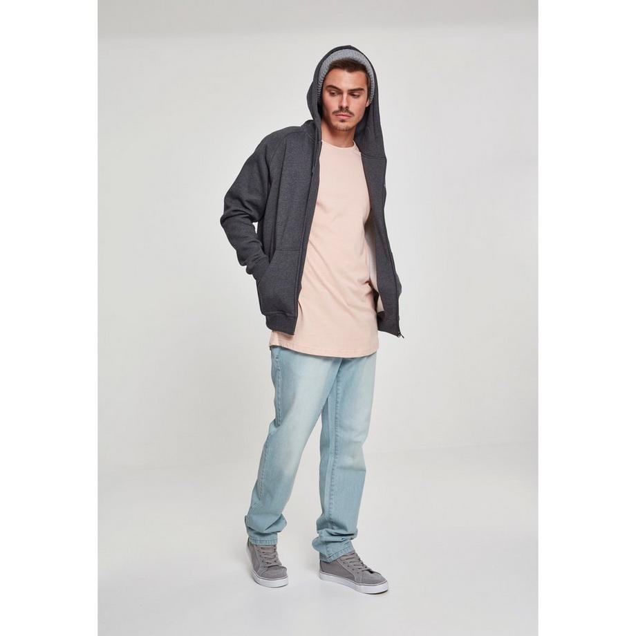 URBAN CLASSICS Zip Long Kapuzenpullover  