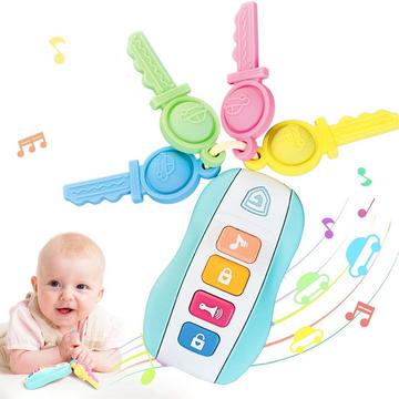 Babyspielzeug Spielzeugschlüssel aus Silikon, Musikspielzeug für Neugeborene